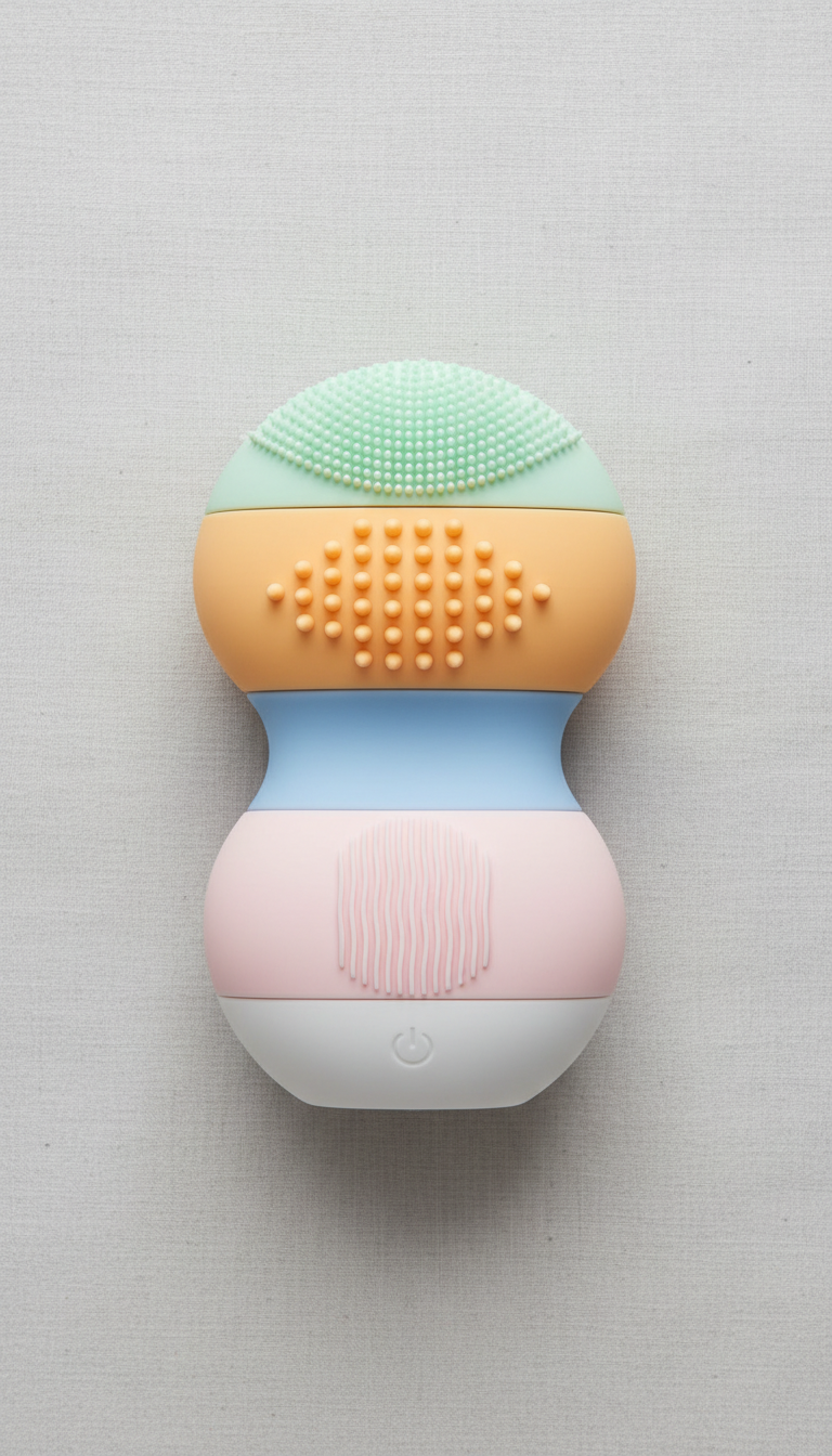 Silicone Facial Cleansing Brush with Dual Textures