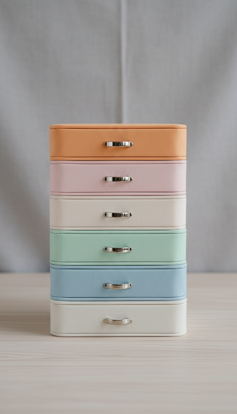 Stackable Rainbow Jewelry Organizer Box